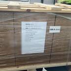 Export crate with shipping marks